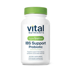 Hyperbiotics Vital Nutrients IBS Probiotic bottle on shelf