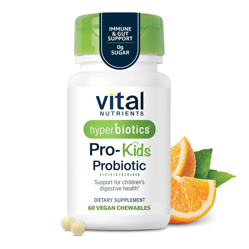 Hyperbiotics Vital Nutrients Pro Kids Probiotic bottle label