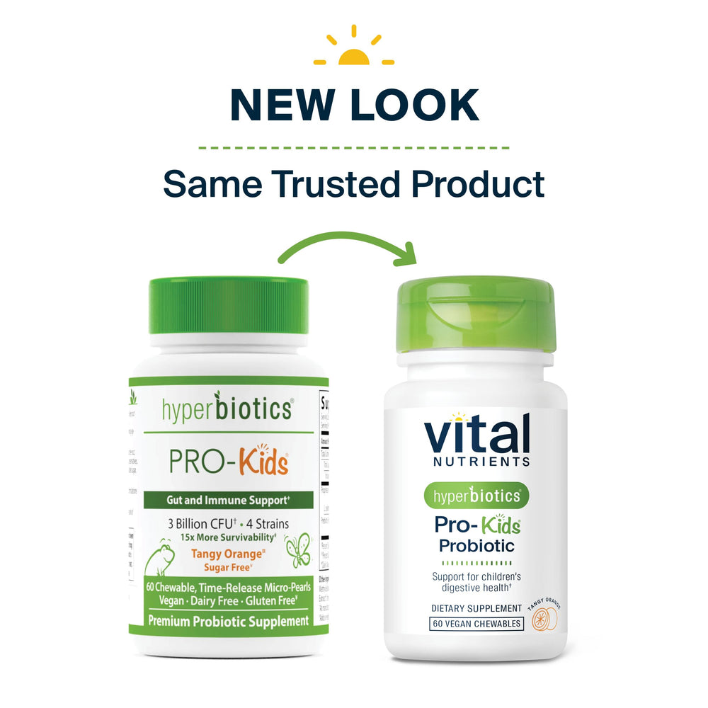 Pediatric dosage information and 60 chewable tablets