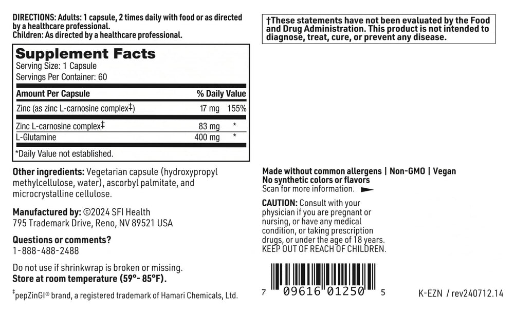 Hypoallergenic Endozin ingredients with no common allergens