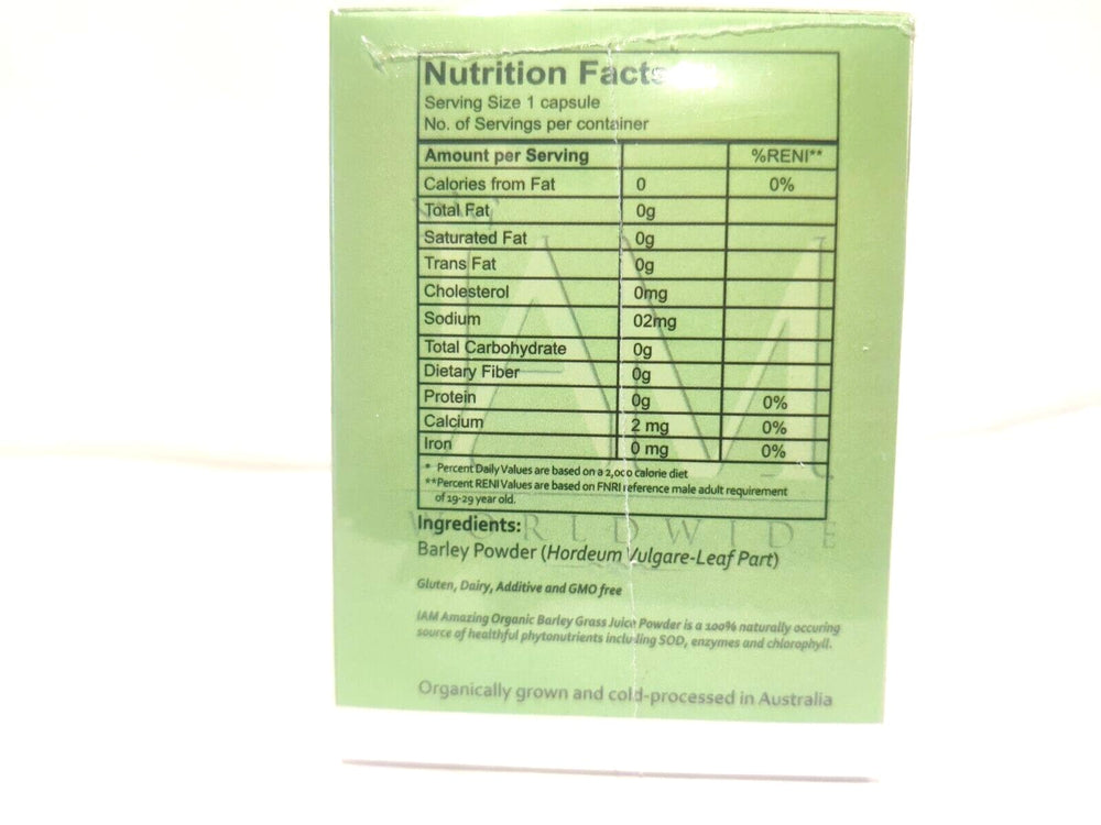 Barley grass plant and leaves