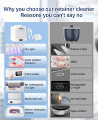 IAULF Ultrasonic Retainer Cleaner product packaging and shot