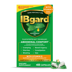 IBgard with Vitamin D Peppermint Oil Capsule bottle front
