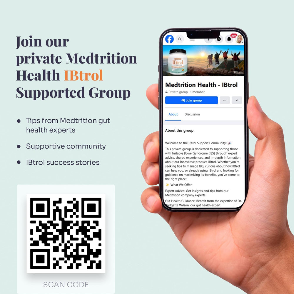 Ingredients: psyllium husk, patented prebiotic, IBS-specific probiotics