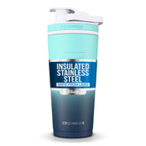 Ice Shaker 26oz Navy Mint twist-on agitator for smooth, lump-free shakes.