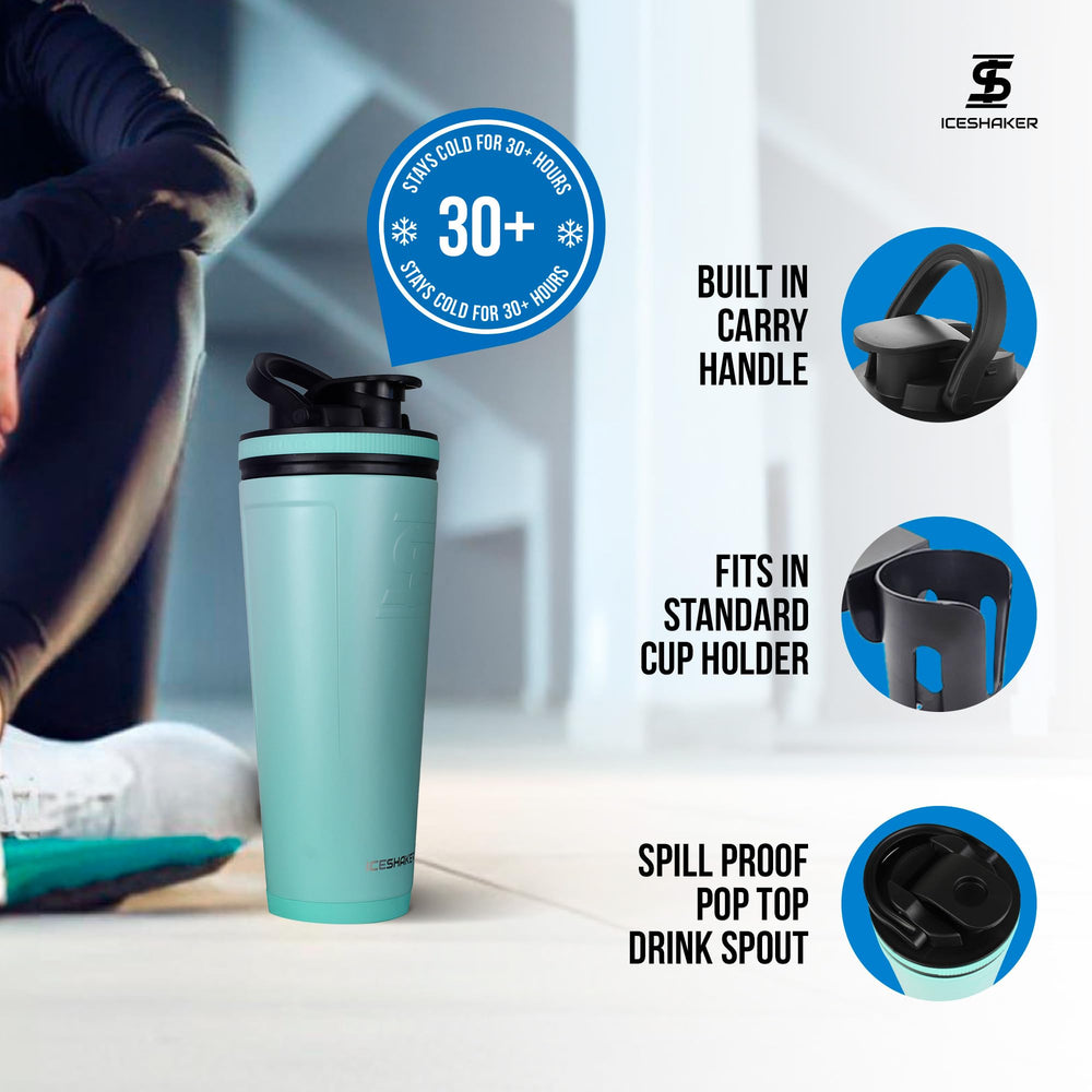 Ice Shaker 36oz Mint internal measurement markings