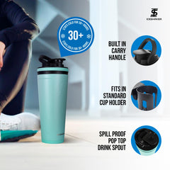 Ice Shaker 36oz Mint internal measurement markings