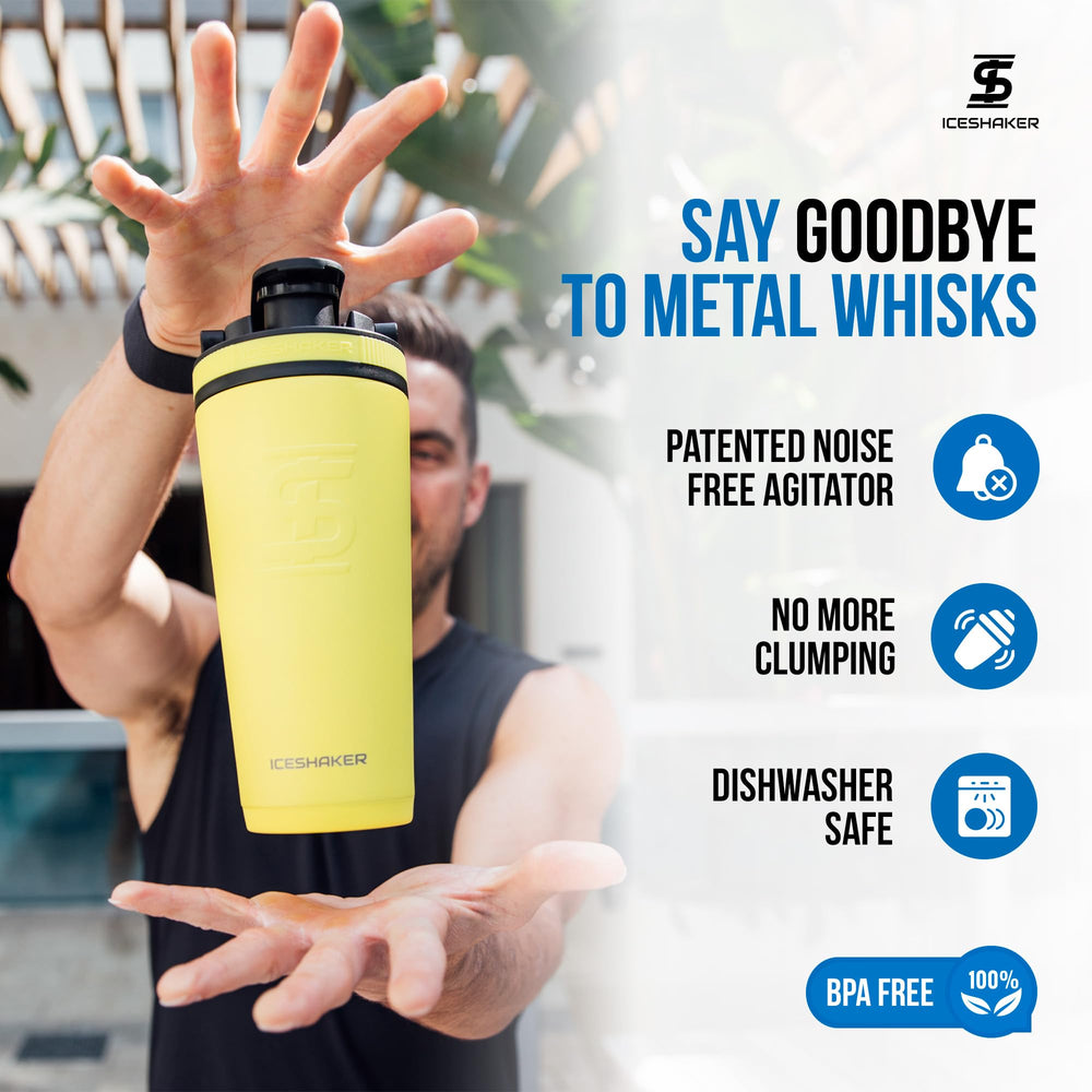 Ice Shaker fits standard cup holders for easy transport
