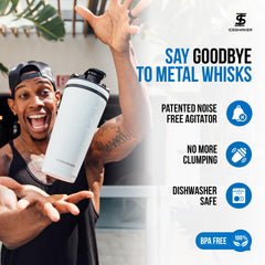 Ice Shaker infuser-attachment-ready bottle for fruit-infused water.