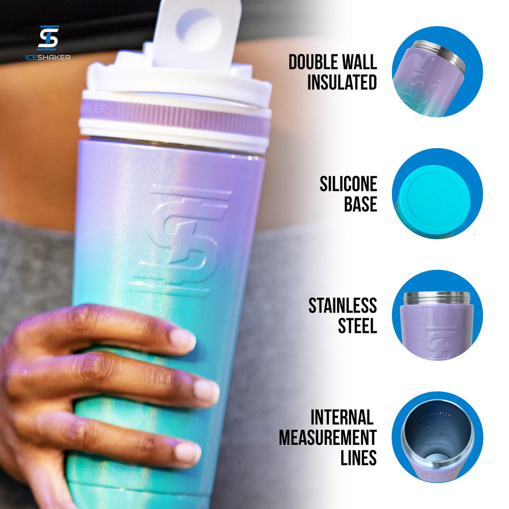 Ice Shaker Mermaid twist-on agitator blending shakes smoothly with no lumps