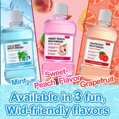 Mouthwash bottle showing Alcohol Free indication