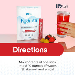 On-the-go hydration with IDLife Hydrate powder