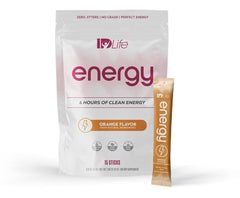 IDLife Orange Energy Drink packet ready to deliver steady energy.