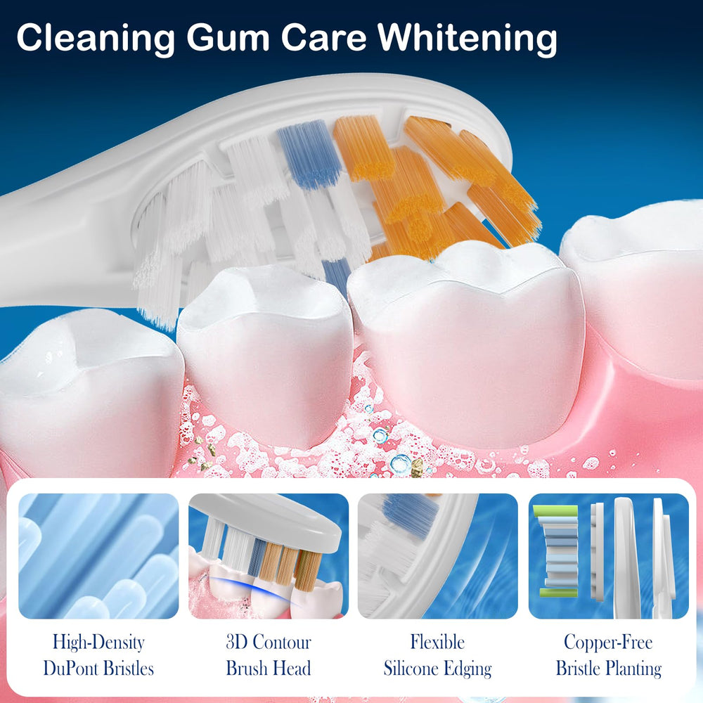 Iemegumi 8-pack replacement heads – compatibility with Sonicare – angled view