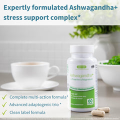 Close-up of KSM-66 ashwagha root extract capsule