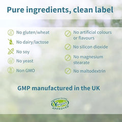 Lab-verified vegan non-GMO zinc supplement packaging