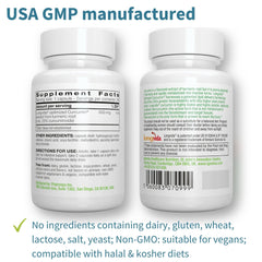 Vegan and non-GMO certification labels for Igennus Longvida Curcumin 500mg