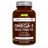 Igennus Ultra Pure Omega 3 rTG Wild Fish Oil bottle, 180 softgels