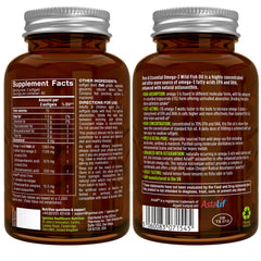 Nutrition label showing EPA & DHA content