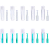 iGeyzoe 10-pack hard contact lens removers white and green set, front view
