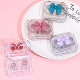 iGeyzoe Bowknot contact lens case pink variant with included tweezers