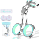 iGeyzoe contact lens wearing aids kit in transparent box with green accents