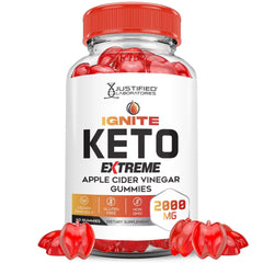 Justified Laboratories Ignite Keto ACV Gummies packaging and bottle