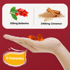 Ingredients label featuring Cinnamon, Berberine, Turmeric