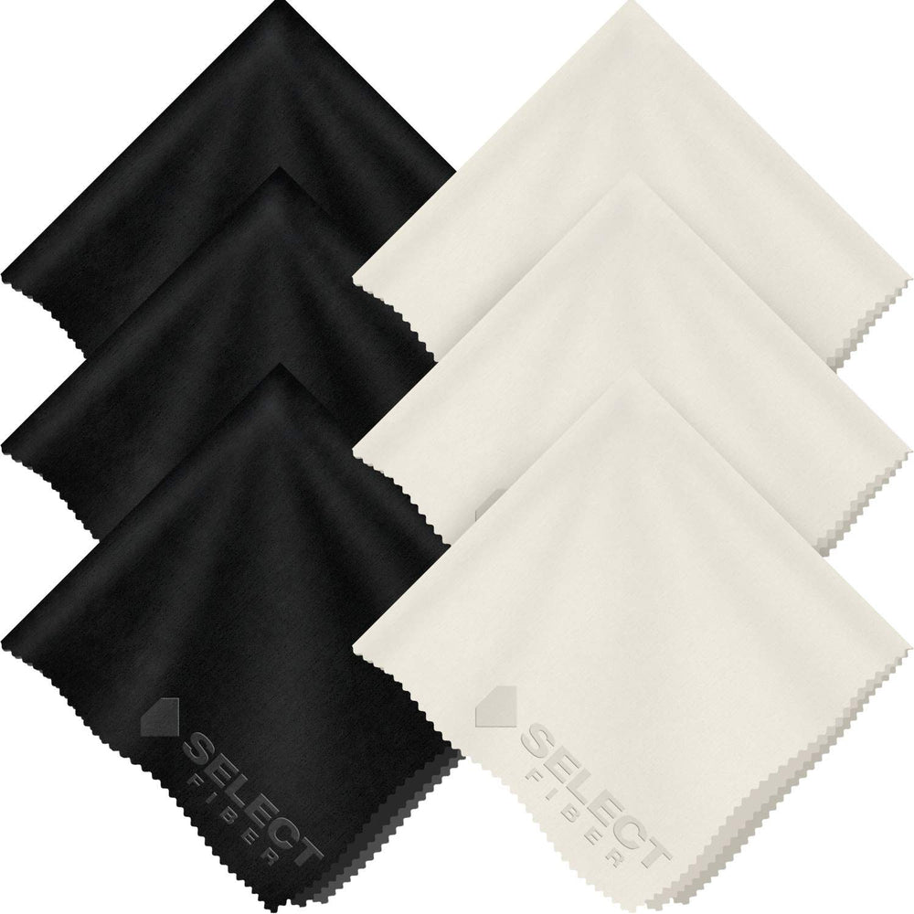 Illustrious Living microfiber cloths in grey and black, pack of 6
