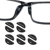 Omnful 2.5mm Adhesive Nose Pads – Anti-Slip Soft Silicone Cushions (5 Pairs, Black)