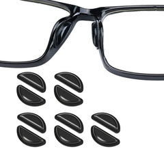 Omnful 2.5mm Adhesive Nose Pads – Anti-Slip Soft Silicone Cushions (5 Pairs, Black)