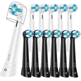 iO 3/4/5/6/7/8/9/10 Series Electric Toothbrush Head, 12 White + Black