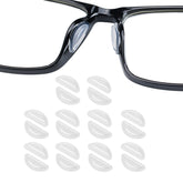 Omnful Eyeglass Nose Pads - 2.5mm Adhesive Anti-Slip Silicone Nose Pads for Glasses & Sunglasses (10 Pairs, Clear)