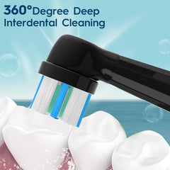 iO 3/4/5/6/7/8/9/10 Series Electric Toothbrush Head, 12 White + Black