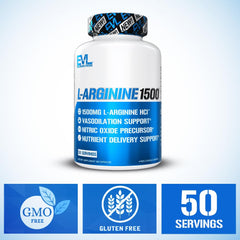 Evlution Nutrition Nitric Oxide Booster – 1500mg L-Arginine HCL for Pumps, Energy & Vascularity