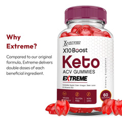 Justified Laboratories Boost Keto ACV Gummies — Vegan, Non-GMO, 1000mg ACV per Serving (5-Pack)