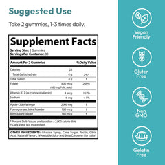 Justified Laboratories Keto Genesis Gummies – 5 Pack ACV with Beet & Pomegranate
