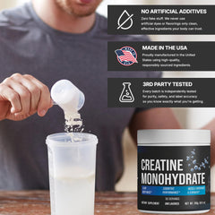 CorVive Creatine Monohydrate - Pure, Unflavored Creatine Powder | 5 g/Serving, 50 Servings | Vegan, Gluten Free, Non-GMO