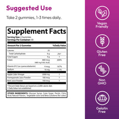 Justified Laboratories 5Pack Ripped Results Keto ACV Gummies – 2000mg Apple Cider Vinegar, Vegan & Non-GMO, 300 Gummies