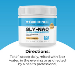 MYOXCIENCE NAC Glycine Supreme – NAC, Glycine & Taurine Formula, Peach & Pineapple Flavor, 30 Servings