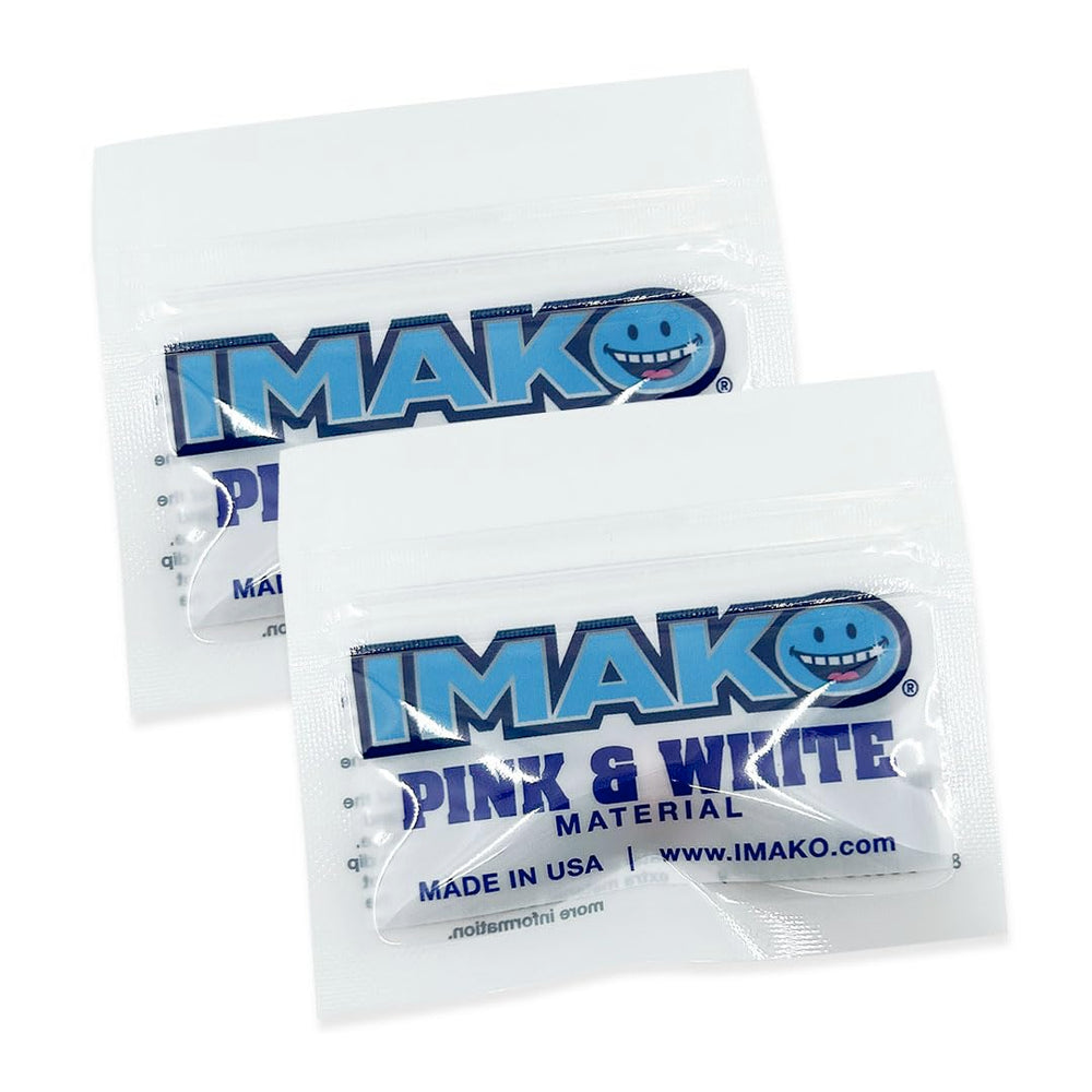 Imako moldable fitting material pink and white 2-pack for gums and teeth