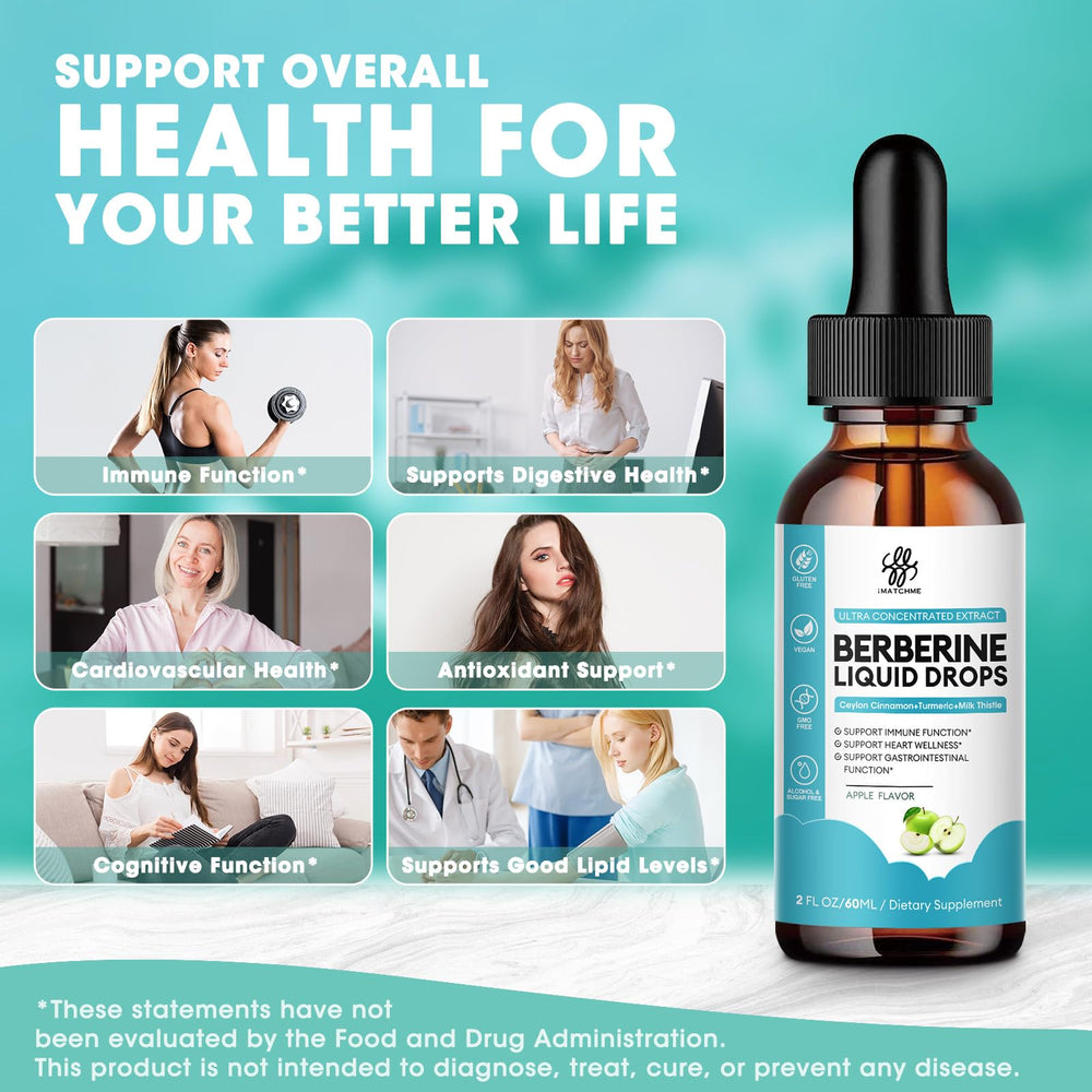 Apple flavor Berberine HCL bottle label