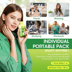 Individually packaged sachets for on-the-go use