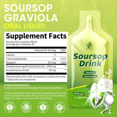 Natural flavor Soursop drink with 30 packets