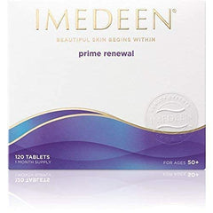 Close-up of Imedeen Prime Renewal bottle