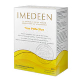 Imedeen Time Perfection bottle shown, potential support for skin quality and moisture balance.