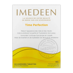 Imedeen Time Perfection daily routine shot with morning glass of water.