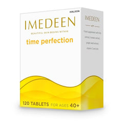 IMEDEEN Time Perfection Tabs 120's bottle side view