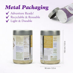 Imlak'esh Organics Sacha Inchi protein label notes vegan, gluten-free, fair trade.