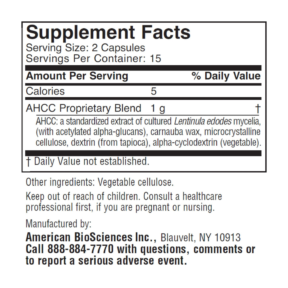ImmPower AHCC 500 mg capsule close-up